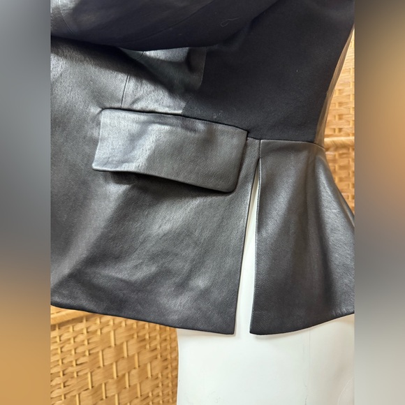 Theory Black Leather Jacket - Picture 5 of 10